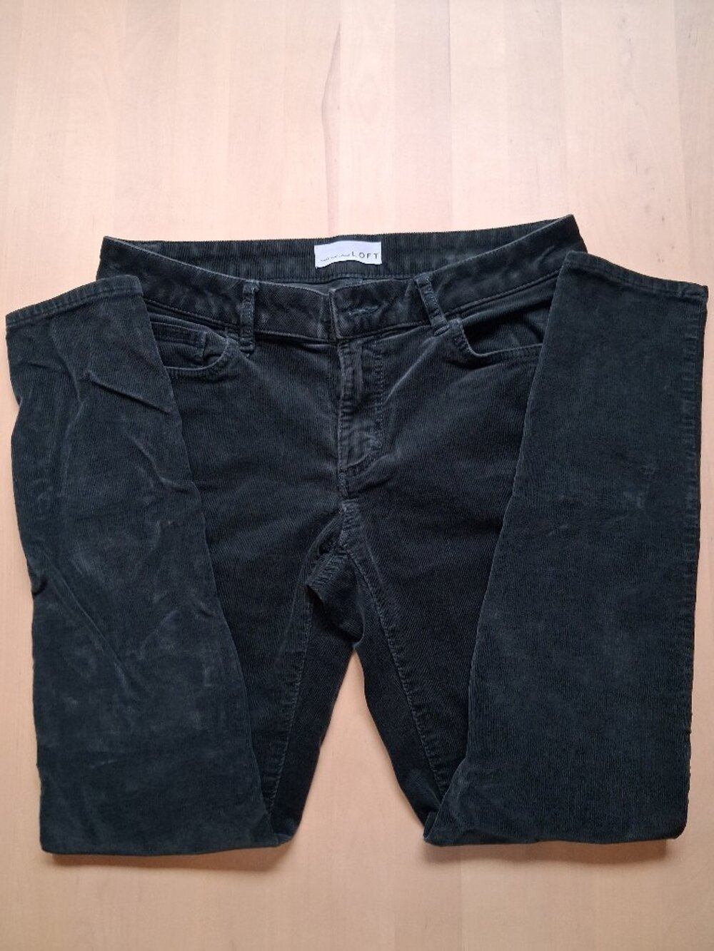 dark green Loft curvy skinny 0/25